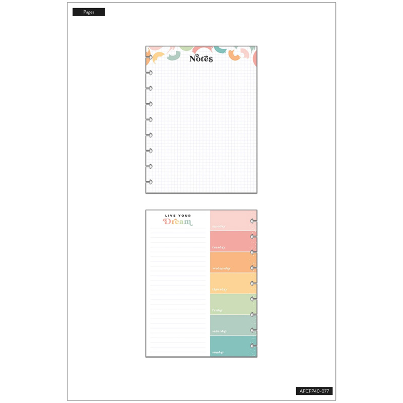 The Happy Planner® 40 Sheets Everyday Colorful Notes Classic Filler