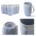22 oz Tall Ceramic Latte Mug Jasper CAROLINA BLUE Double Reactive Stoneware *minimum order 6 mugs* (order in increments of 6) **12 mugs left in stock**