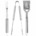 Oster Baldwyn 3Piece BBQ Tools Set Stainless Steel Clamshell Packaging SRP $38.95 each set *minimum order 1 set*