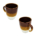 12 oz Ceramic Mug 3-Tone Brown & White Glossy Cups Yellowstone Open Stock *minimum order 6 units* (order in increments of 6) OPPORTUNITY DEAL $1.95 each