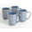 19oz MADRINA Premium Ceramic Mug BLUE 4 Assorted Designs with Wax Relief & Pinprick Technique *minimum order 4 units* (order in increments of 4)