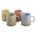 18oz Ceramic Mug Garcelle 4 Assorted Colors Wax Relief *minimum order 4 units* (order in increments of 4)