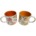 19oz Large Premium Ceramic Mug Pumpkin Luster Glaze Falling Leaves 2 Assorted Designs *minimum order 6 units* (order in increments of 6)