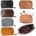 Leather Toiletry Bag Cosmetic Bag Printed Lining 10.5"x6.75"x4" *minimum order 5 units mix 5 colors* (order in increments of 5 mix)