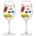 16oz 473ml Acrylic Stemmed Wine Glasses 2Piece Gift Set BON VOYAGE Party Glasses OPPORTUNITY DEAL PRICE *minimum order 6 sets* (order in increments of 6)