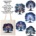 15"x16" 5oz Cotton Canvas Shopping Tote CELESTIAL TREES Natural Beige 100% Cotton 26" Shoulder Straps 6 Designs PREPACK Mix *minimum order 6 units* (order in increments of 6 mix)