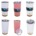 BYO by Built NY Stainless Steel Coffee Tumbler 20 oz with Cork Base 3 Assorted Colours - White - Matte Pink - Pale Lavender Vacuum Insulated Double Wall *minimum order 3 units assorted 3 colours* (order in increments of 3 assorted)