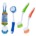 Mr Handy Round Cleaning Brush 13" Plastic Rubberized Handle Round Brush Head 3 Assorted Colors *minimum order 6 units* (order in increments of 6)