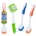 Mr Handy Square Cleaning Brush 13" Plastic Rubberized Handle Square Brush Head 3 Assorted Colors *minimum order 6 units* (order in increments of 6)