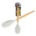 Mr Handy Silicone Spoon 12.5" Wooden Handle Heat Resistant White Gray Marble Effect *minimum order 6 units* (order in increments of 6)