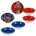 2Piece Ceramic Pasta Bowl Set 8.75"x2" Two Colours Glossy Red and Blue Handpainted Crenshaw *minimum order 2 sets assorted two colours* (order in increments of 2)
