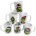 15oz Ceramic Mug GRUMPY GREEN GUY on All White Inner & Handle Two-Sided Printing One Design *minimum order 6 mugs* (order in increments of 6)