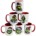 15oz Ceramic Mug GRUMPY GREEN GUY on White Mug with Red Inner & Handle Two-Sided Printing One Design *minimum order 6 mugs* (order in increments of 6)