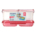 3Piece Food Storage in Clear Body and Red Clip-on Lid Sistema One 27.7 oz (820 ml) and Two 33.8 oz (1 liter) *minimum order 4 units Red* (order in increments of 4 All RED)