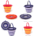 10 QT / 2.5 Gal Large Collapsible Ice Bucket 8" x 9.5" Purple & Red Orange Mix Chef Robert Irvine *minimum order 2 units mix*