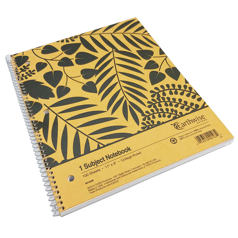 1 Subject OXFORD Earthwise Subject Notebook 11″ x 9″ 100 Sheets College