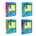 BAZIC 1" Bright Colours 3-Ring View Binder with 2-Pockets. 1-Inch binder holds up to 175 sheets / papers. 4 Assorted Colours *minimum order 4 units assorted* (order in increments of 4)