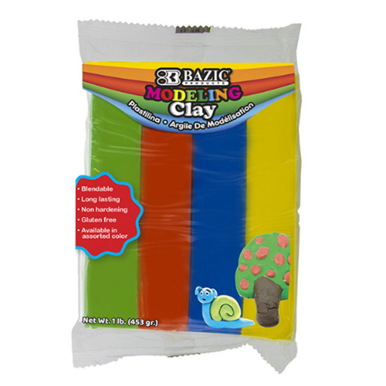 1LB Modeling Clay Sticks 4 Primary Colors *minimum order 6 units