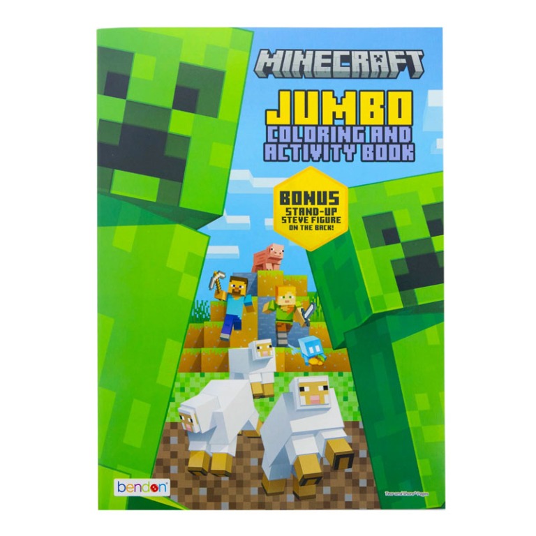 Bendon MINECRAFT Jumbo Coloring and Activity Book One Cover *minimum ...