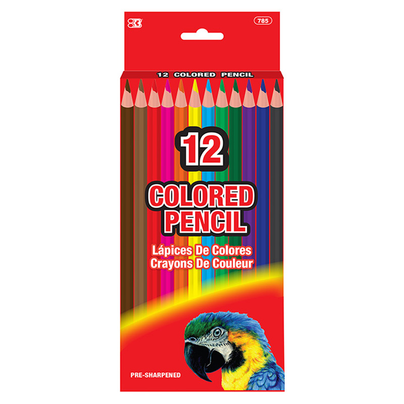 Colored Pencils 12count Pre-sharpened Red Box *minimum order 6 units ...