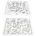 1 Wipe Off Silicone Placemat ONLY (NO MARKERS) YUMMY & OUTDOOR FUN - Priced to Clear! *min order 12 units mix* (open stock / no packaging)