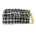 8" Pencil Pouch Trendy Fabric Checkers *minimum order 3 units* (order in increments of 3)