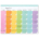 14"x11" Undated Monthly Desk Calendar Pad 12 Months 12 Sheets BRIGHT RAINBOW COLORS *minimum order 6 units* (order in increments of 6)