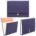 U Brands Vintage Geo 7-Pocket Expanding File Navy Linen Holds Standard 8.5" x 11" Paper *minimum order 2 units* (order in increments of 2)