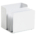 U Brands Modern Desk Organizer Perforated Sorter Cup White Heavy Metal 4.5"x4.5"4"  *minimum order 2 units* (order in increments of 2)