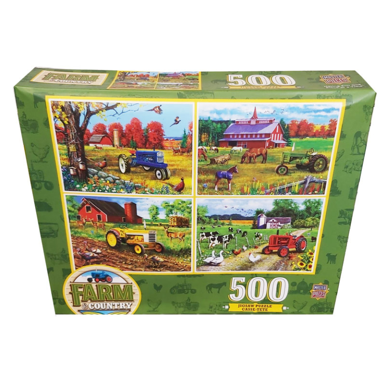 #4in1 500Piece Puzzles Farm & Country 19″x14″ Each *minimum order 2 ...