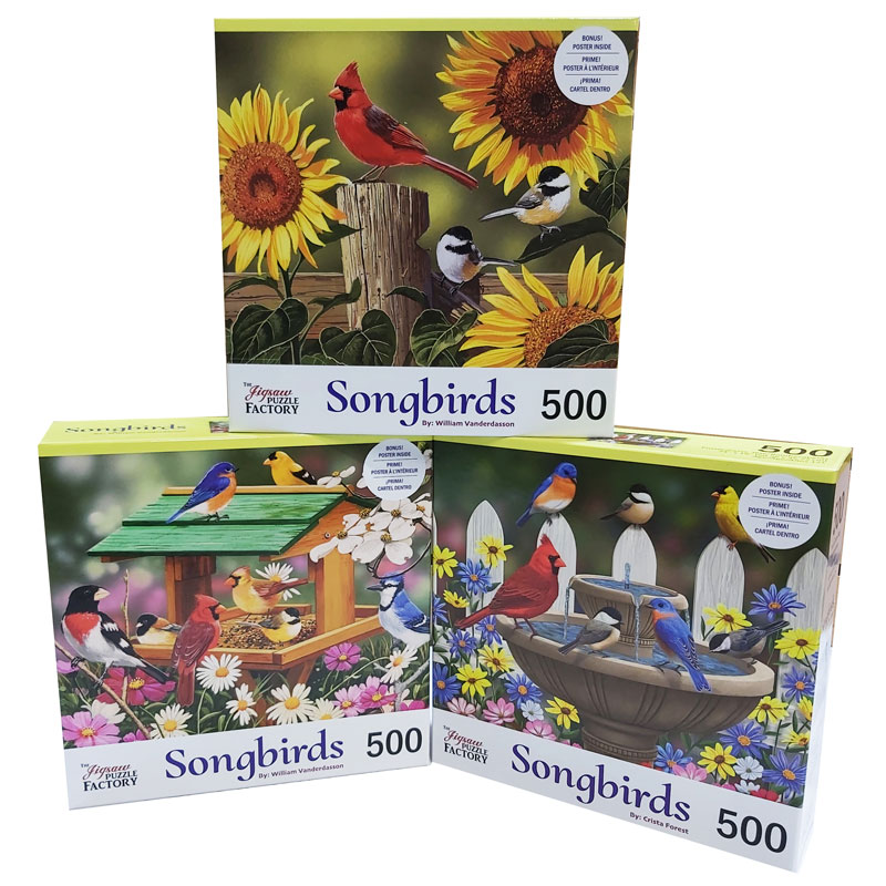 # 500Piece Puzzles SONG BIRDS 3 Assorted *minimum order 6 units mix 3 ...