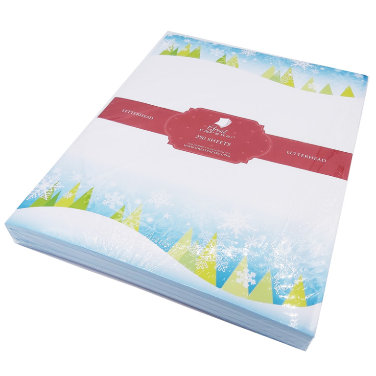 Great Papers! Frosted Holday Wshes Letterhead, 250 Sheets, 11\" X 8.5\" (2011593)